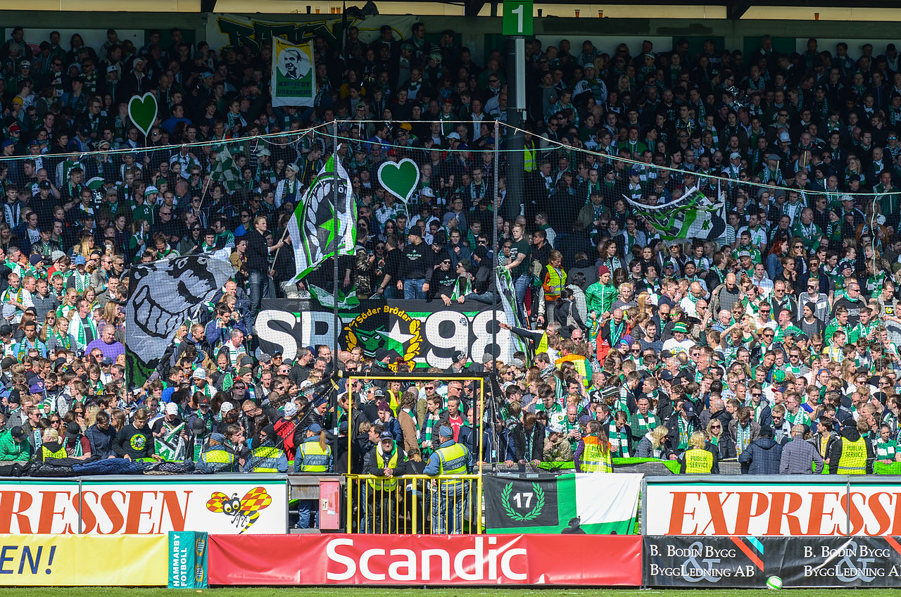 Svenska fotbollsklubbar med många fans – Hammarby FF